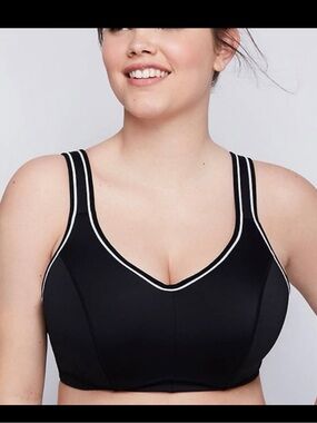 Lane Bryant Black LIVI Active High-Impact Molded Underwire Sports Bra 40DDD